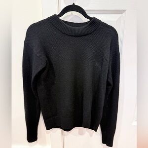 Quince Black Baby Alpaca & Wool Blend Sweater